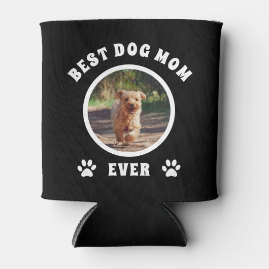 Aangepaste foto van beste hond Mam ooit Blikjeskoeler (Voorkant)