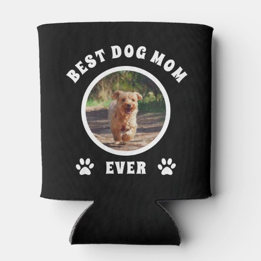 Aangepaste foto van beste hond Mam ooit Blikjeskoeler (Achterkant)