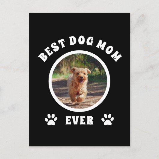 Aangepaste foto van beste hond Mam ooit Briefkaart (Voorkant)