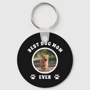 Aangepaste foto van beste hond Mam ooit Sleutelhanger