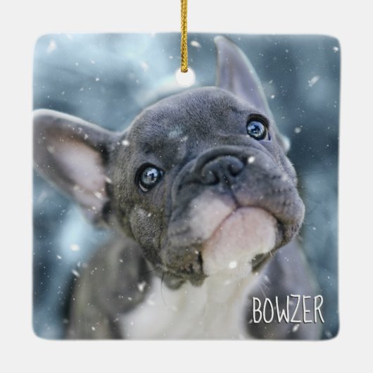 Aangepaste foto van beste hond of Afbeelding voor  Keramisch Ornament (Achterkant)