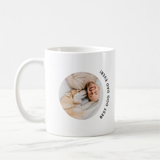 Aangepaste foto van beste hond vader ooit Vaderdag Koffiemok (Links)
