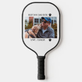 Aangepaste foto van beste hond vader ooit Vaderdag Pickleball Paddle (Voorkant)