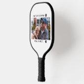Aangepaste foto van beste hond vader ooit Vaderdag Pickleball Paddle (Links)
