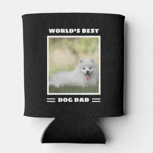 Aangepaste foto van beste hond van de wereld Aange Blikjeskoeler (Achterkant)