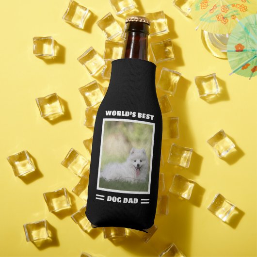 Aangepaste foto van beste hond van de wereld Aange Flesjeskoeler (Insitu Zomer)