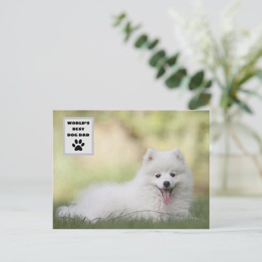 Aangepaste foto van beste hond van de wereld feestdagenkaart (Staand voorkant)