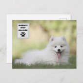 Aangepaste foto van beste hond van de wereld feestdagenkaart (Voorkant / Achterkant)