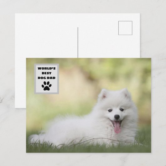 Aangepaste foto van beste hond van de wereld feestdagenkaart (Voorkant / Achterkant)