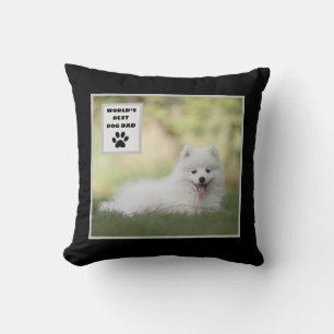Aangepaste foto van beste hond van de wereld kussen