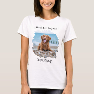 Aangepaste foto van beste hond van de wereld t-shirt