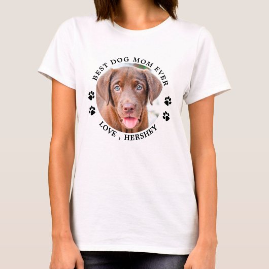 Aangepaste foto van beste hond van mam ooit t-shirt