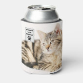 Aangepaste foto van beste kattevader ter wereld blikjeskoeler (Blikje Achterkant)
