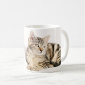 Aangepaste foto van beste kattevader ter wereld koffiemok (Voorkant rechts)