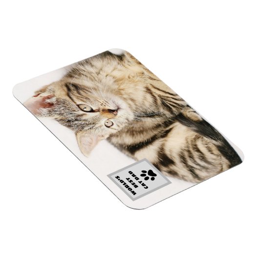 Aangepaste foto van beste kattevader ter wereld magneet (Rechterzijde)