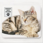 Aangepaste foto van beste kattevader ter wereld muismat (Voorkant)