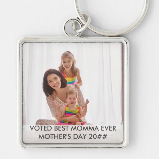 Aangepaste foto van beste mamma ooit Moederdag Sleutelhanger (Voorkant)