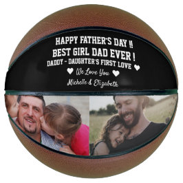 Aangepaste foto van beste meisje Pap Ooit Happy Fa Basketbal