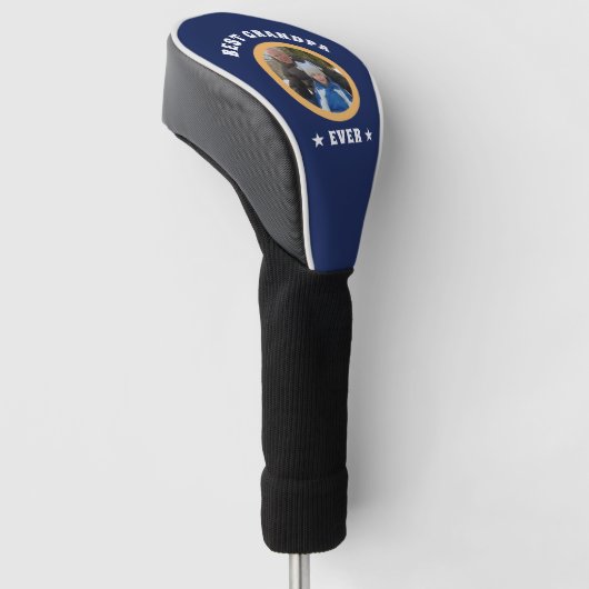 Aangepaste foto van beste opa ooit op maat golfheadcover (Schuin)
