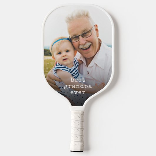 Aangepaste foto van beste opa pickleball paddle (Achterkant)