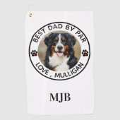 Aangepaste foto van beste vader op foto van pot golfhanddoek (Voorkant)