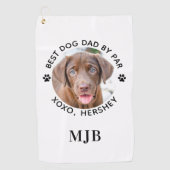 Aangepaste foto van beste vader op foto van pot golfhanddoek (Voorkant)