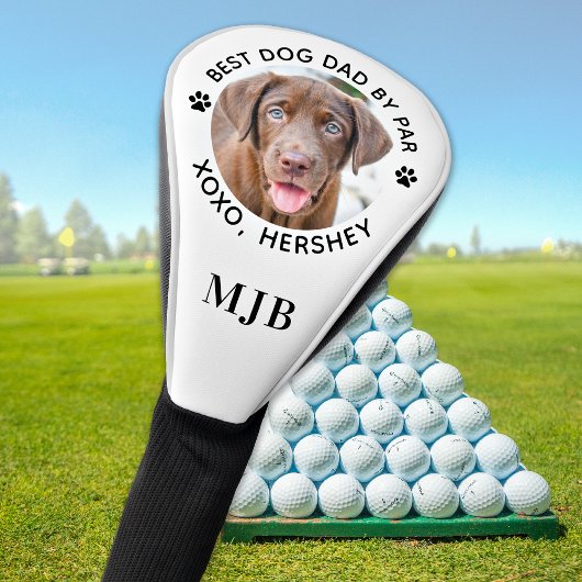 Aangepaste foto van beste vader op foto van pot golfheadcover