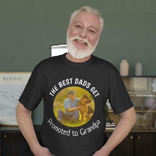 Aangepaste foto van beste vader-opa-vaders t-shirt