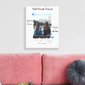 Aangepaste foto van beste vrienden voor ooit canvas afdruk (Insitu (Woonkamer))