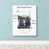 Aangepaste foto van beste vrienden voor ooit canvas afdruk (Insitu (Houten vloer))