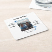 Aangepaste foto van beste vrienden voor ooit kartonnen onderzetters (Schuin)