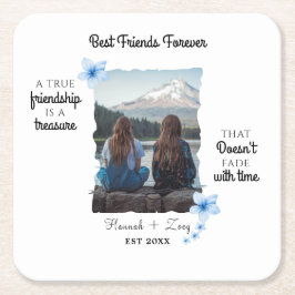 Aangepaste foto van beste vrienden voor ooit kartonnen onderzetters