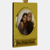 Aangepaste foto van beste vrienden voor ooit verguld banner ornament (Rechts)