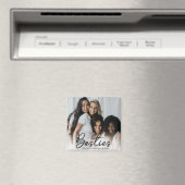 Aangepaste foto van Besties Script Magnet (Insitu (Vaatwasser))