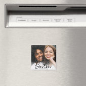Aangepaste foto van Besties Script Magnet (Insitu (Vaatwasser))