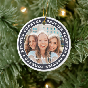 Aangepaste foto van Besties voor BFF Simple Modern Keramisch Ornament