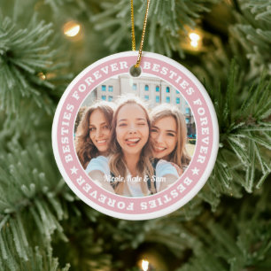 Aangepaste foto van Besties voor BFF Simple Modern Keramisch Ornament