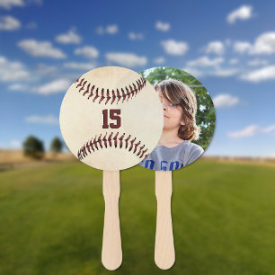Aangepaste foto van bijtende Baseball-stralen Handwaaier