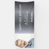 Aangepaste foto van Birthday Silvex welkom Spandoek (Verticaal)