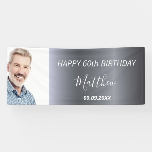 Aangepaste foto van Birthday Silvex welkom Spandoek (Horizontaal)