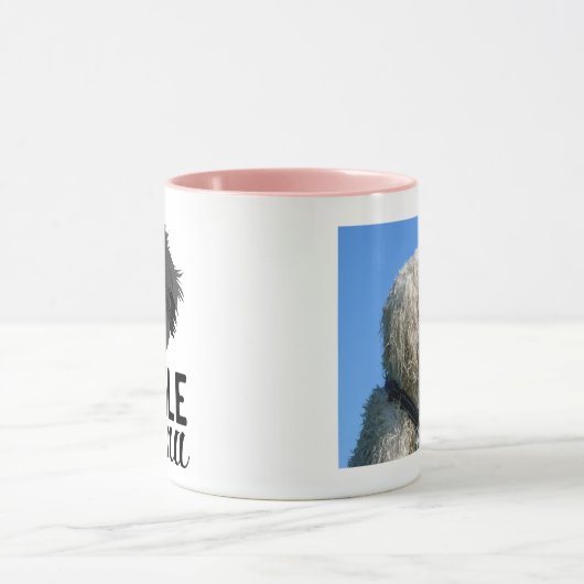 Aangepaste foto van Black Doodle Dog Mama Mok (Midden)