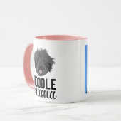 Aangepaste foto van Black Doodle Dog Mama Mok (Voorkant links)