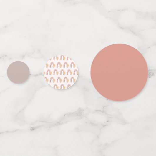 Aangepaste foto van Boho Rainbow Sun Confetti (Achterkanten)