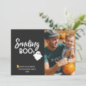 Aangepaste foto van 'Boo's verzenden' met Snoep Kaart (Staand voorkant)