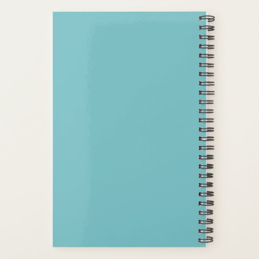 Aangepaste foto van bruiloft Aqua White Elegant Sc Planner (Achterkant)