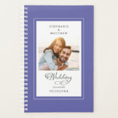Aangepaste foto van bruiloft Perwinkle Elegant Scr Planner (Voorkant)