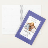 Aangepaste foto van bruiloft Perwinkle Elegant Scr Planner (Display)