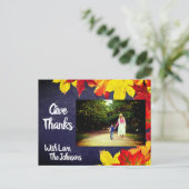 Aangepaste foto van Chalkboard | THANKSGIVING Briefkaart (Staand voorkant)