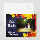 Aangepaste foto van Chalkboard | THANKSGIVING Briefkaart (Voorkant / Achterkant)