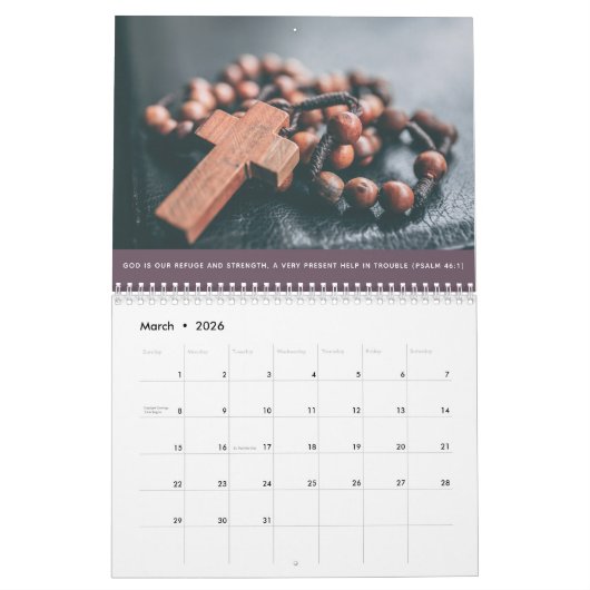 Aangepaste foto van Christelijke psalms voor relig Kalender (Mar 2026)